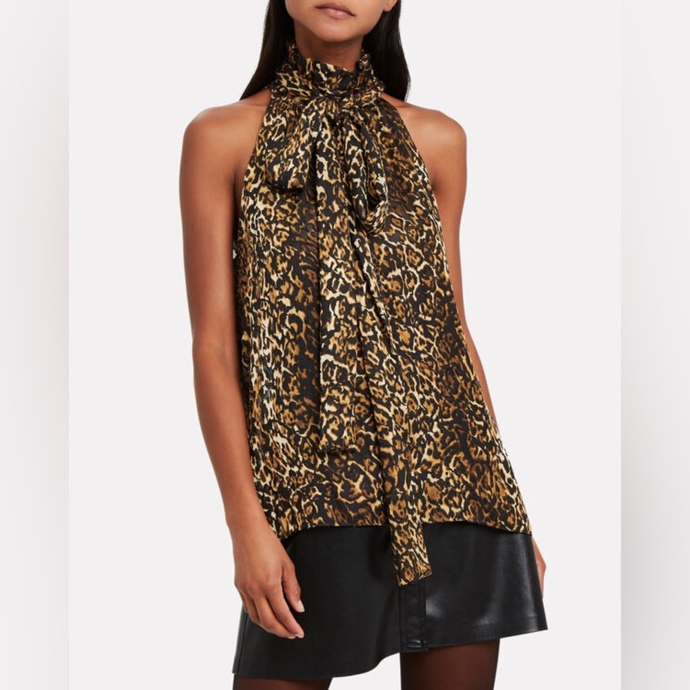 NWOT Ronny Kobo Valencia Burnout Satin Top